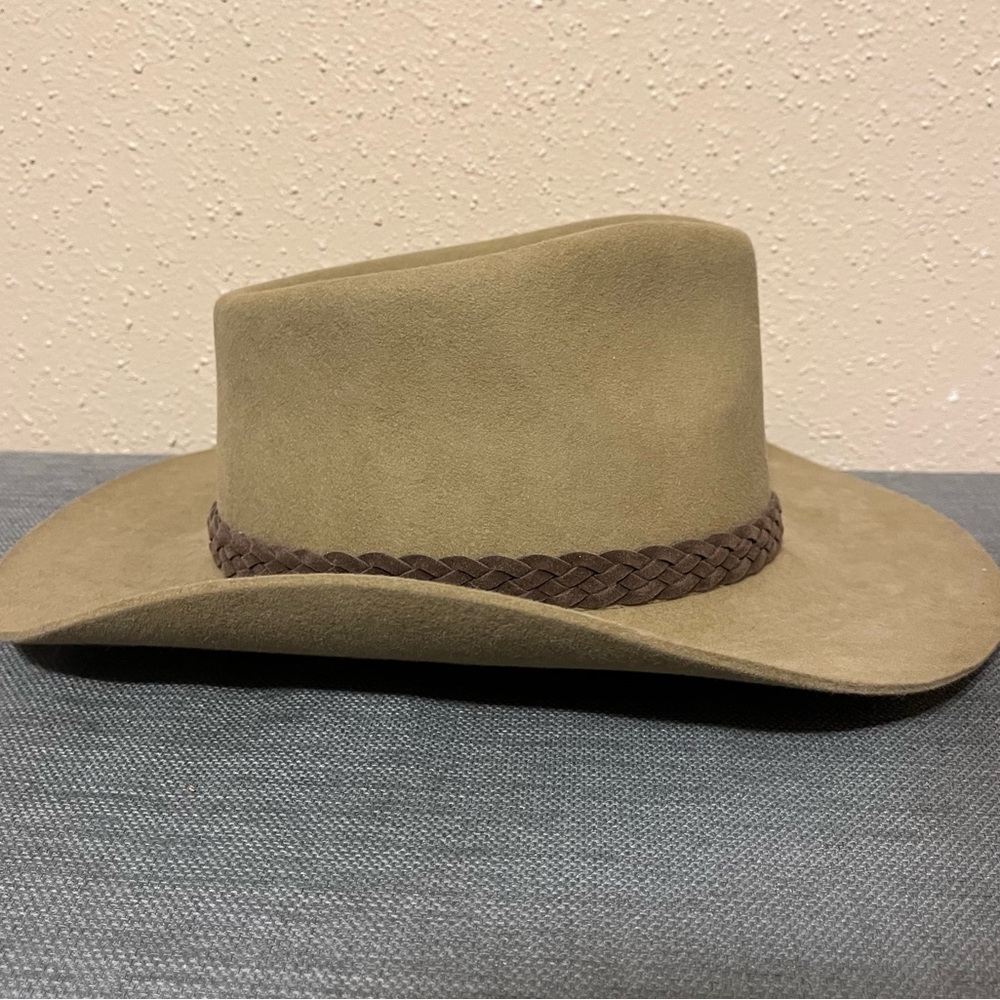 Sz L Drover Swagman Fur Felt Australian Hat Unisex Mink Brown - Picture 8 of 17